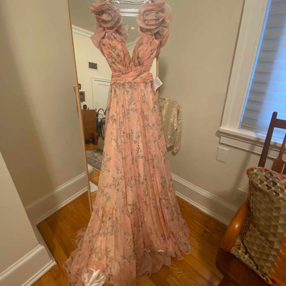 Mac Duggal chiffon gown